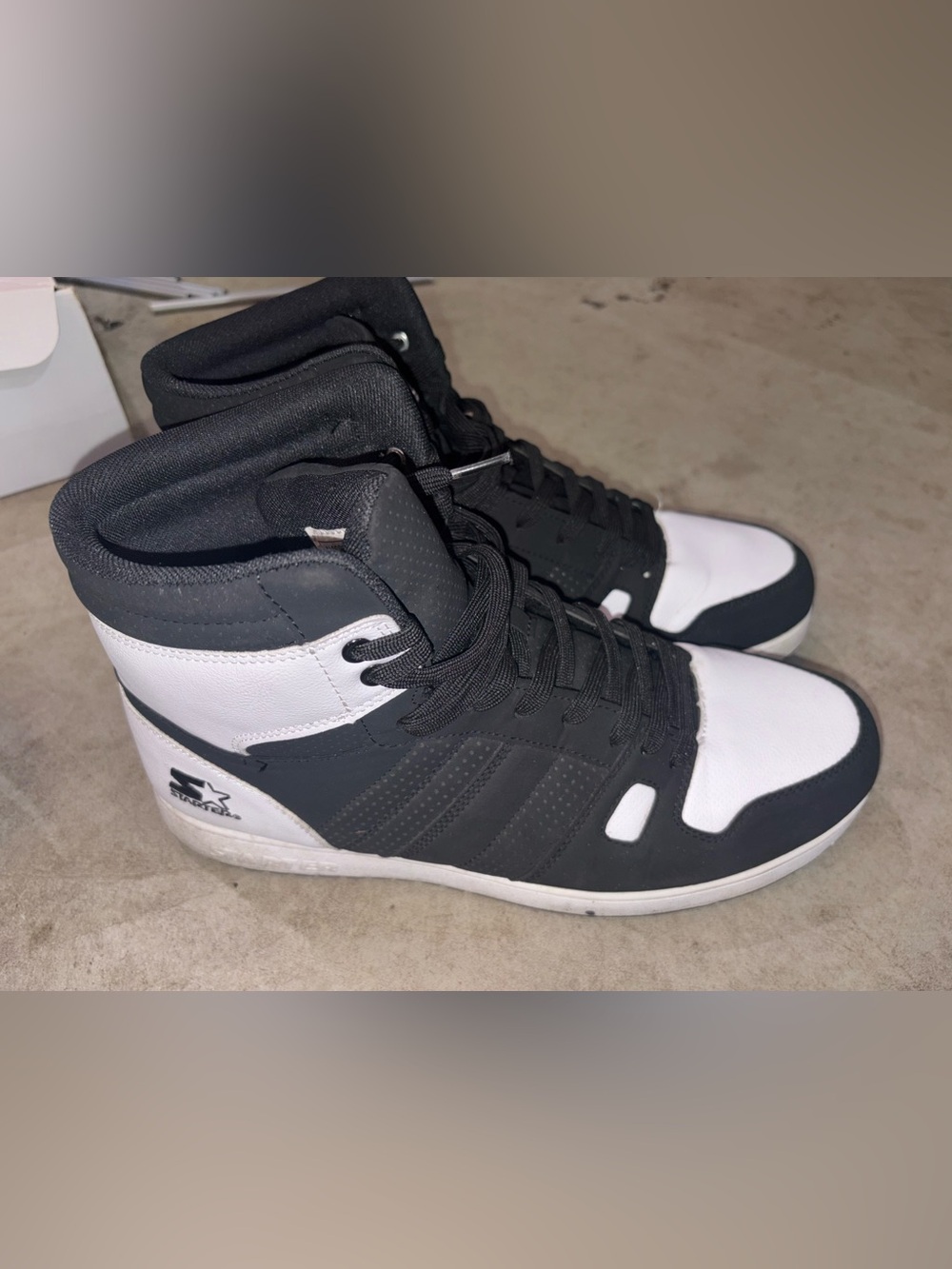 STARTER Black and White High-Top Sneakers